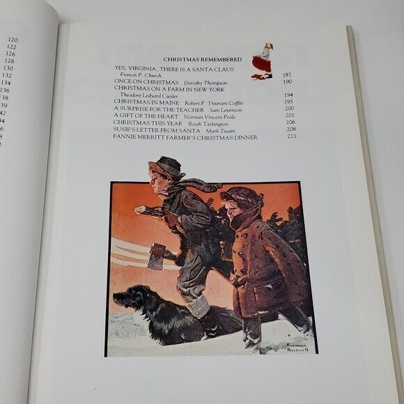 Vintage NORMAN ROCKWELL CHRISTMAS Book Charming Illustrations Music Poem Stories - Picture 12 of 16